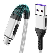 Durcord USB C Cable, 2Pack 6ft Fast Type C Charging Cable Bright Silver  picture