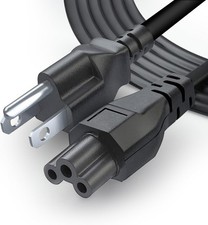 Standard 3ft 3 Prong AC Laptop Power Cord 125 Volts Replacemenet 3FT, Black picture