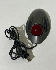 Logitech T-BC21 USB Wired Optical Trackman Red Marble Mouse Trackball picture