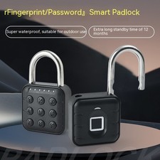 Fingerprint Lock Padlock Household Waterproof Password Cabinet Anti-theft Door L picture