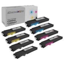 8PK BLACK Cyan Magenta Yellow Toner Set for Dell C2660dn C2665dnf HY Cartridges picture