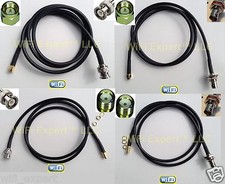 1 x RG58 SMA MALE or FEMALE to BNC MALE or Female Bulkhead RF Pigtail Cables USA picture