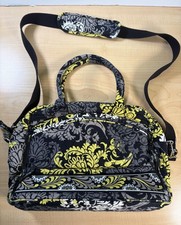 Vera Bradley Baroque Laptop Shoulder Messenger Bag 15in Padded Floral Cotton picture