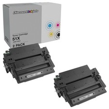 2pk Q7551X Black Laser Toner Printer Cartridge for HP 51A Laserjet P3005 p3005dn picture