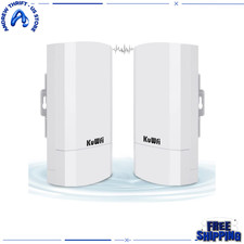 2 Pack 300Mbps Wireless Bridge, Outdoor CPE 1KM Point to Point WiFi Kit picture