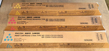 Set of Genuine Ricoh 841453 Yellow + 841454 Magenta + 841455 Yellow Toners picture