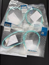 Cable Matters Lot of 4 OM3 LC-LC Multimode Duplex Fiber Cable 3m Plenum NEW picture