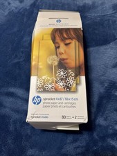 HP Sprocket Studio 4x6 Glossy Photo Paper + 2 Cartridges, 80 Sheets picture