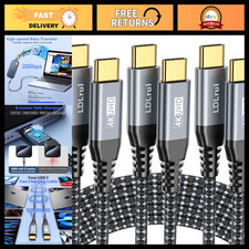 4K USB C Display Cable 6FT 3-Pack, 20Gbps Data Transfer, 100W Power Delivery picture