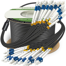 200 Meters 12 Core Industrial TPU LC to LC Outdoor Armored Fiber Optic Cable, 12 picture