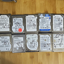 Lot of 10 Mixed Brand 2.5 inch SATA Drives - Wiped picture