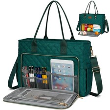 15.6 Inch Laptop Lunch Tote Bag For Teacher Nurse Insulated Pocket For Women picture