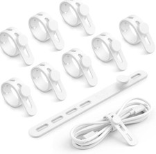 Paquete de 10 bridas de silicona para cables organizador de cables reutilizables picture