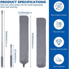 Adjustable 60-Inch Microfiber Gap Duster - Perfect for Cleaning Under Appliances picture