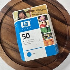 Vintage Genuine HP 50 Cyan Ink Cartridge 51650C OEM Sealed EXP picture