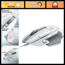 Wired Gaming Mouse - High Precision, RGB Lighting, Ergonomic Design - White picture