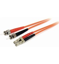 StarTech FIBLCST3 3M Fiber Optic Multimode Dup 62.5/125 LSZH Jumper LC/ST Cable picture