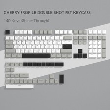 138 Keys Retro Dark Grey Red PBT Keycaps Cherry Profile Mechanical Keyboard picture
