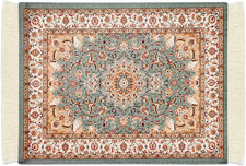 Persian Carpet Style Mouse Pad Oriental Vintage Bohemian Rug Desk Pad Miniature picture