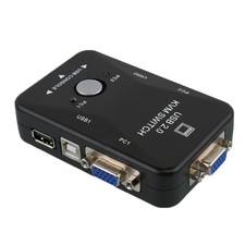 New Dual Port USB VGA KVM Switch Box Convertor For Mouse Keyboard Monitor Screen picture