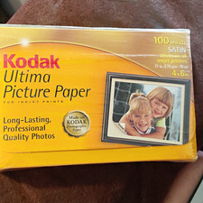 Kodak Ultima Picture Paper 4x6 Satin 100 Sheets 71 lb Inkjet Photo Paper picture