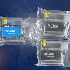 SET of 3 EZink Cartridges LC61/65XL BLACK and CYAN Ink Brother MFC Inkjet picture