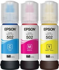 Genuine Epson 502 Ink Bottle 3 Pack for ET-2700 ET-2750 ET-3700 ET-3750 picture