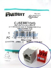 Panduit CJ5E88TGIG Cat5e Mini-Com Jack Gray ~STSI picture