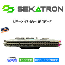 🔀 Cisco WS-X4748-UPOE+E • 48-Port UPOE 10/100/1000 (RJ-45) • Tested • Used ⚡ picture