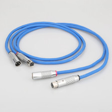 Pair OFC Copper Audio Line XLR Balanced Cablewith HIFI Rhodium Plated XLR Plug picture