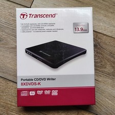 Transcend Extra Slim Portable DVD Writer TS8XDVDS K External USB CD DVD Burner B picture