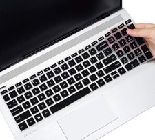 Black Silicone Keyboard Cover for HP Pavilion Envy 15.6 and 17 Laptops picture