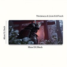 1pc Large-sized Esports Gaming Mouse Pad Featuring a Cherry Blossom Samurai Di picture