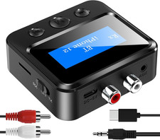 transmisor receptor bluetooth para tv adaptador de audio con pantalla rca aux tf picture