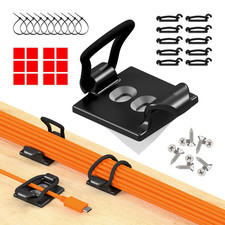 10 Pack Adjustable Adhesive Cable Clips Cord Organizer for Desk TV & Office picture