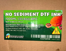 DTF Ink 6000ML Premium No Sediment 6x1000ML CMYK+2W Direct Transfer Film Ink picture