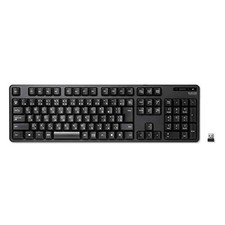 ELECOM Keyboard Wireless Receiver Included Membrane Full Keyboard Black picture