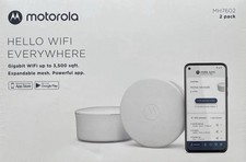 Motorola MH7602 AX1800 White Mesh WiFi Router/Extender, 2-Pack ~ NIB picture