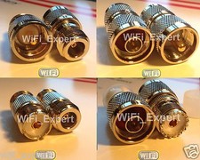 4pc/set RF coaxial adapter connector Kit N male/female to UHF PL-259 SO-239 M/F picture