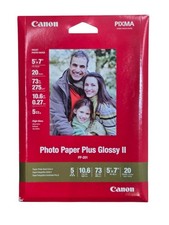 Canon Photo Paper Plus Glossy 2 ii Inkjet Paper 5 x 7 lot of 7 NEW pp 201 pixma picture
