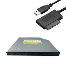9.5mm Slim SATA CD DVD Burner ROM Drive USB 3.0 Cable Fits UJ8C2 UJ8E2 UJ8G2 picture