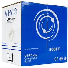 VIVO 500ft Bulk Cat5e, CCA Ethernet Cable, 24 AWG, UTP Pull Box, Cat-5e Wire, In picture