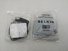 LOT OF 2 Belkin F8E550-CMK Notebook Security Lock Master + Steel Cable Kit Bag picture