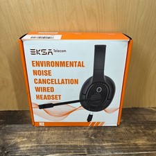 EKSA Telecom H2 Wired Headset Noise Cancelling Microphone USB-C Black EK21111001 picture