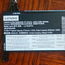 Lenovo L21M3PF0 Laptop Battery 11.25V 3735mAh 42Wh 3-Cell Li-Ion Black picture