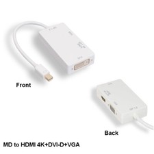 Kentek 3-in-1 Mini Displayport 1.2 Male to 4K HDMI/VGA/DVI Female Adapter HDTV picture