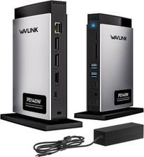 Laptop Docking Station 3 Monitors, 11-in-1 USB C Docking Station with 125W PD3.1 picture