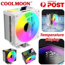COOLMOON CPU Cooler Fan 6 Heat Pipe ARGB Sync LED Intel AMD Heatsink Cooling AU picture