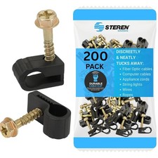 STEREN Coaxial Cable Clips - Cable Holder - Siding Clips for Hanging - Cord Hold picture