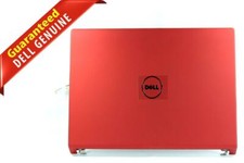 OEM Dell Studio 1555 1557 1558 Red LCD Back Cover & Hinges Assembly 6PNWT W397J picture